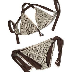 Lucky Brand Crochet Bikini M/L